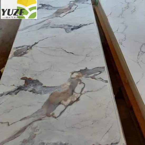 China Factory Price PVC Marmer PVC Marble Wall Panelku WPC Sheet UV Board for Decoration 